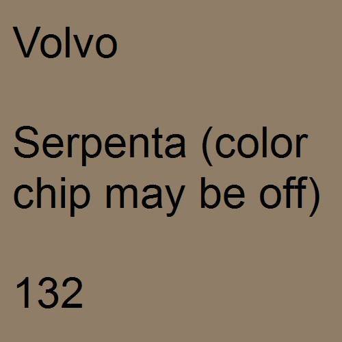 Volvo, Serpenta (color chip may be off), 132.